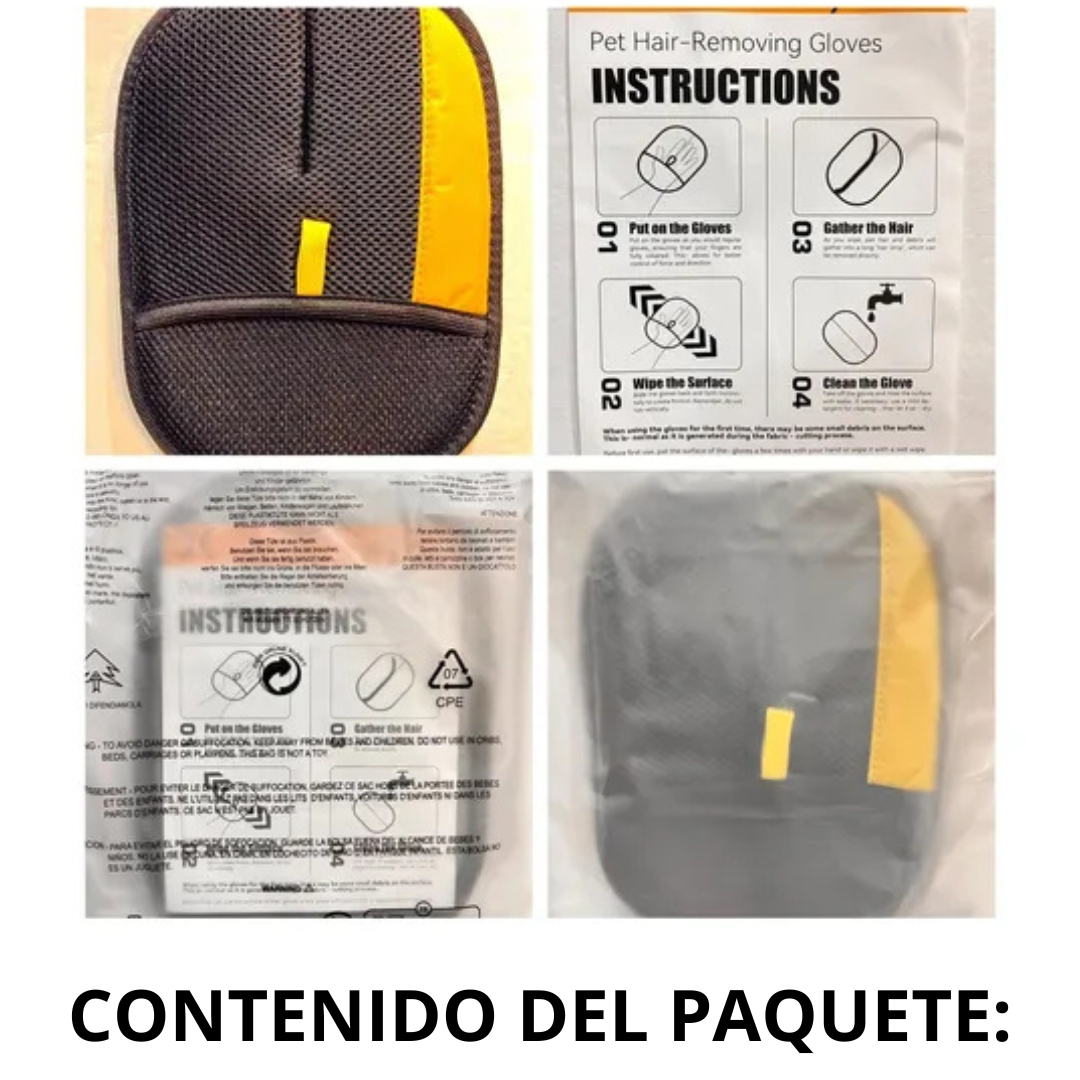 Guante Removedor de Pelos/Pelusas de Mascotas