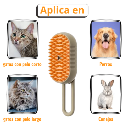 Cepillo quita-pelos + cepillo a vapor para mascotas | Kit FurryClean™