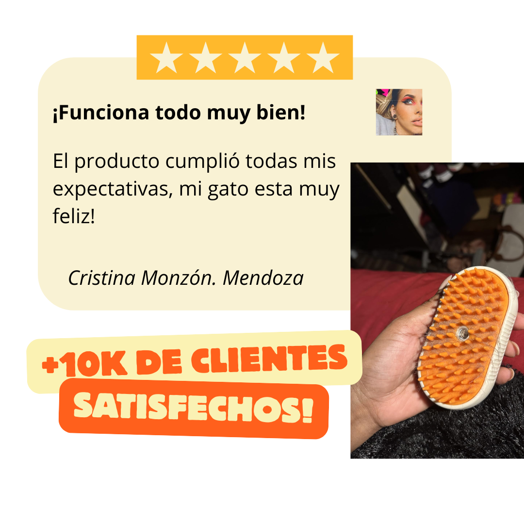 Cepillo quita-pelos + cepillo a vapor para mascotas | Kit FurryClean™